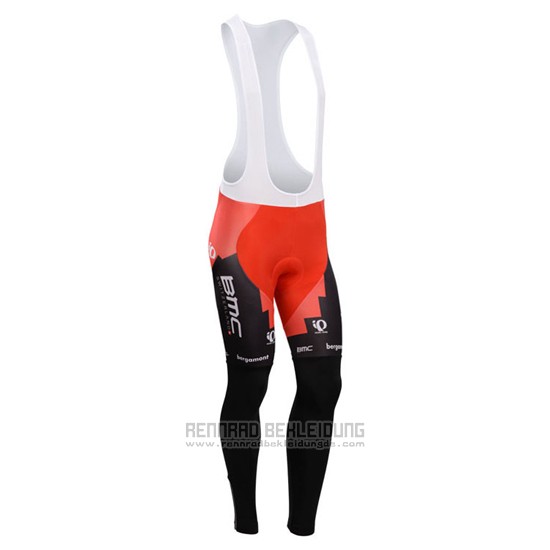 2014 Fahrradbekleidung BMC Shwarz und Rot Trikot Langarm und Tragerhose